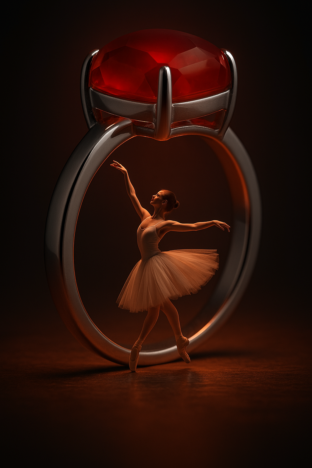 Prima Ruby Ballet Ring